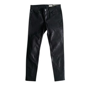 All Saints Black Brodie Cropped Skinny Jeans Size 27